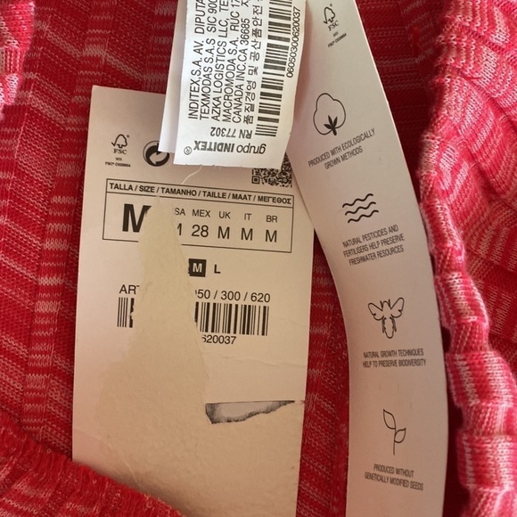 NWT Zara High Waisted Knit Flare Pink Barbiecore Pants - Picture 7 of 8